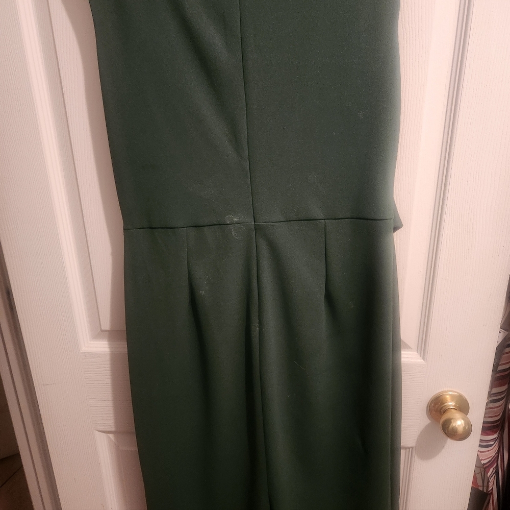 Tahari ASL  Rich Green Sheath With Decorative Front Sash - Picture 4 of 6